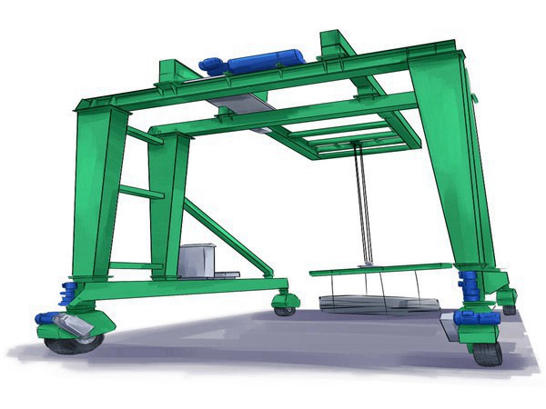 湖南湘潭龍門吊廠家90噸輪胎式起重機